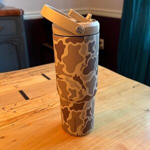Camo Travel Mug - Tan and Brown